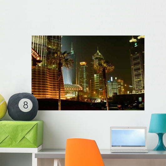 Pudong Night Wall Decal