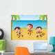 Three Monkeys Beach Wall Mural