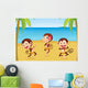 Three Monkeys Beach Wall Mural