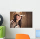 sexy woman with cowboy hat Wall Mural