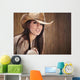 sexy woman with cowboy hat Wall Mural