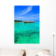 Water Bungalows Tropical Island Wall Decal