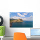 Sea Mountains and Blue Wall Mural