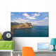 Sea Mountains and Blue Wall Mural