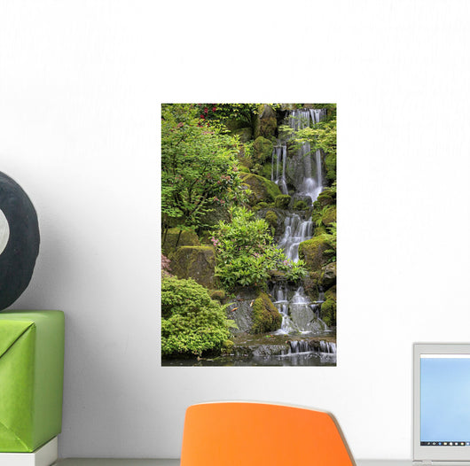 Waterfall Japanese Garden 2 Wall Decal