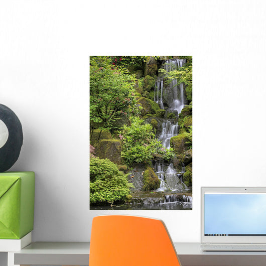 Waterfall Japanese Garden 2 Wall Decal