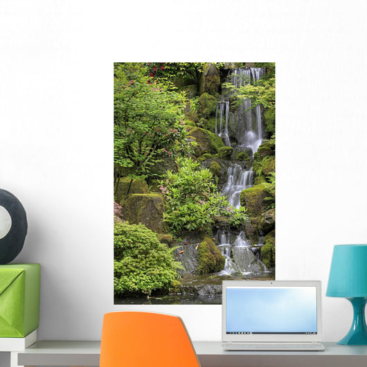 Waterfall Japanese Garden 2 Wall Decal