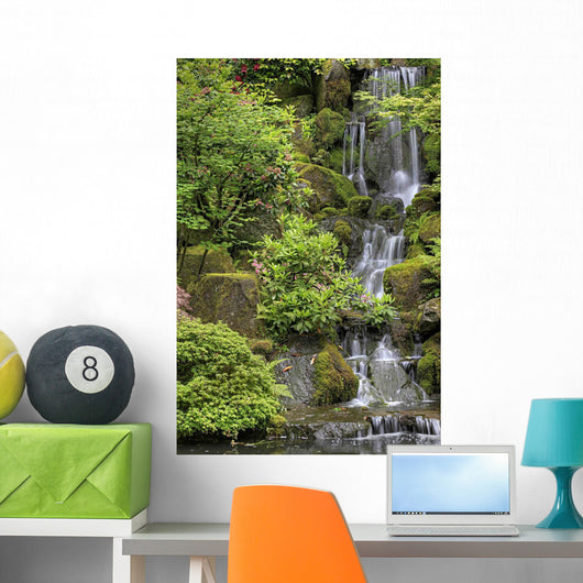 Waterfall Japanese Garden 2 Wall Decal