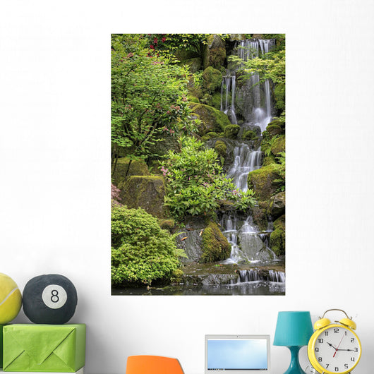 Waterfall Japanese Garden 2 Wall Decal