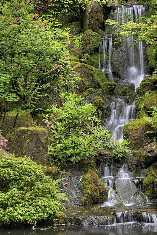Waterfall Japanese Garden 2 Wall Decal