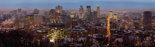 montreal at dusk from mont royal Wall Mural