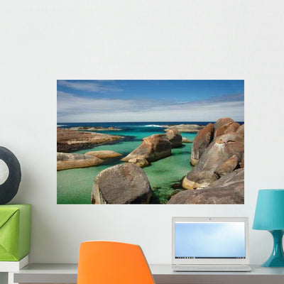 Elephant Rocks Wall Decal shown on a wall