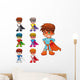 Young cartoon superheroes Wall Decal