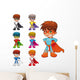 Young cartoon superheroes Wall Decal