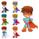 Young cartoon superheroes Wall Decal