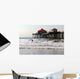 Surfing by Pier Wall Mural