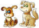 Dog and Puppy Wall Decal