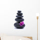 Black Zen Stones Pyramid Wall Decal