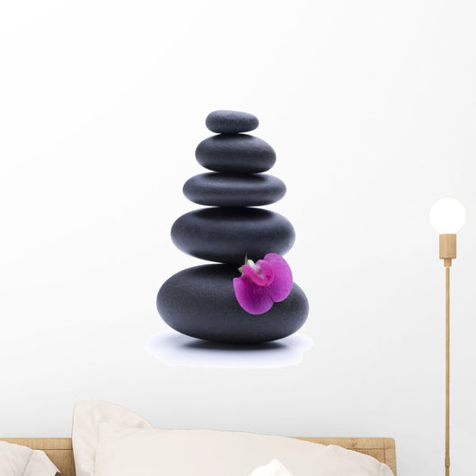 Black Zen Stones Pyramid Wall Decal