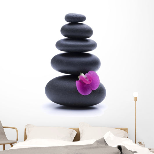 Black Zen Stones Pyramid Wall Decal
