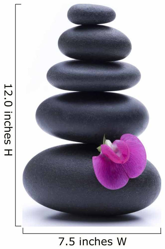 Black Zen Stones Pyramid Wall Decal