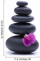 Black Zen Stones Pyramid Wall Decal