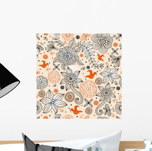 Flower Summer Pattern and Wall Decal