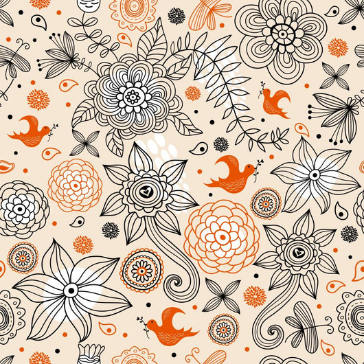 Flower Summer Pattern and Wall Decal
