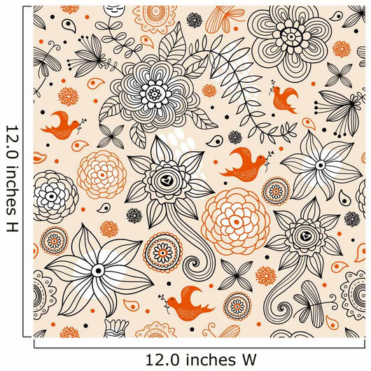 Flower Summer Pattern and Wall Decal