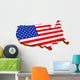 Usa Flag Map Wall Decal