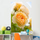 yellow romantic roses in garden Wall Mural