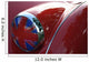 Detail of Flag Headlight Cover on Vintage British Wall Mural