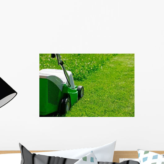 Mower and Grass Wall Decal