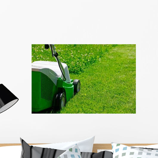Mower and Grass Wall Decal