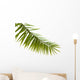 Green palm leaf isolated on white background Wall Decal