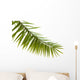 Green palm leaf isolated on white background Wall Decal