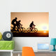 friends on bicycles Wall Mural