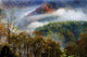 Fog between Mountain Peaks Wall Decal