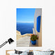 stairs down the blue Wall Mural