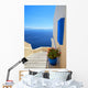 stairs down the blue Wall Mural