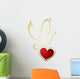 Pigeon With Heart Wall Decal