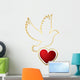 Pigeon With Heart Wall Decal