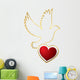 Pigeon With Heart Wall Decal