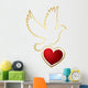 Pigeon With Heart Wall Decal