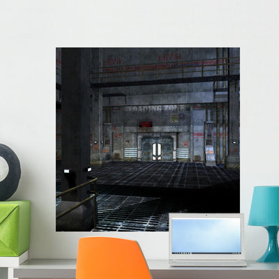Dark and Scary Place Wall Decal Design 3 shown on a wall
