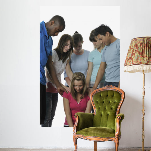 A Diverse Group Of Young Adult Christians Praying Wall Decal