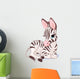 Cute Zebra Foal Wall Decal