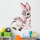 Cute Zebra Foal Wall Decal