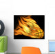 Basketball on Flames Wall Mural