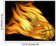 Basketball on Flames Wall Mural